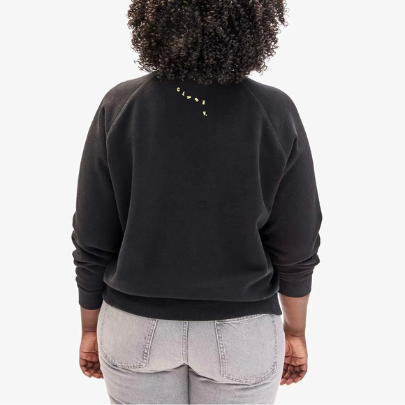 Clare V. Sweatshirt in Black with Marigold Embroidered ‘Le Weekend’ | XXL | EUC - Picture 10 of 10